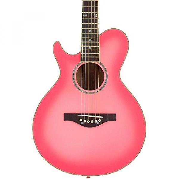 Daisy Rock WildWood Short Scale Acoustic Left-Handed Guitar, Pink Burst #1 image