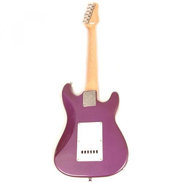 SX RST 1/2 MPP Left Handed 1/2 Size Short Scale Purple Guitar Package with Amp, Carry Bag and Instructional Video #3 image