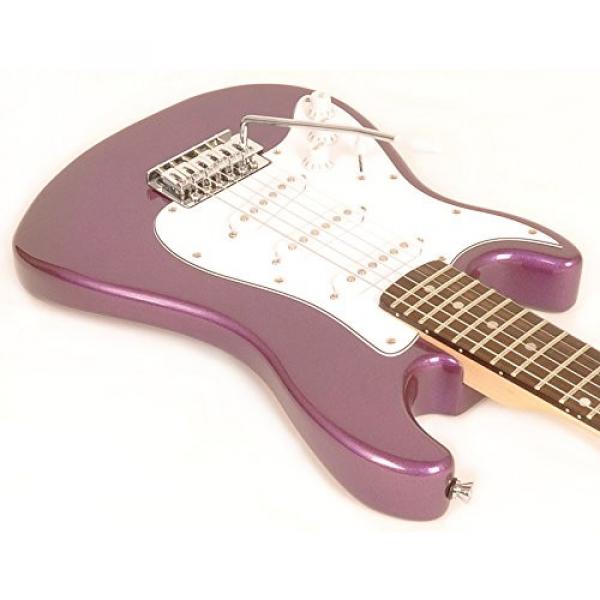 SX RST 1/2 MPP Left Handed 1/2 Size Short Scale Purple Guitar Package with Amp, Carry Bag and Instructional Video #6 image
