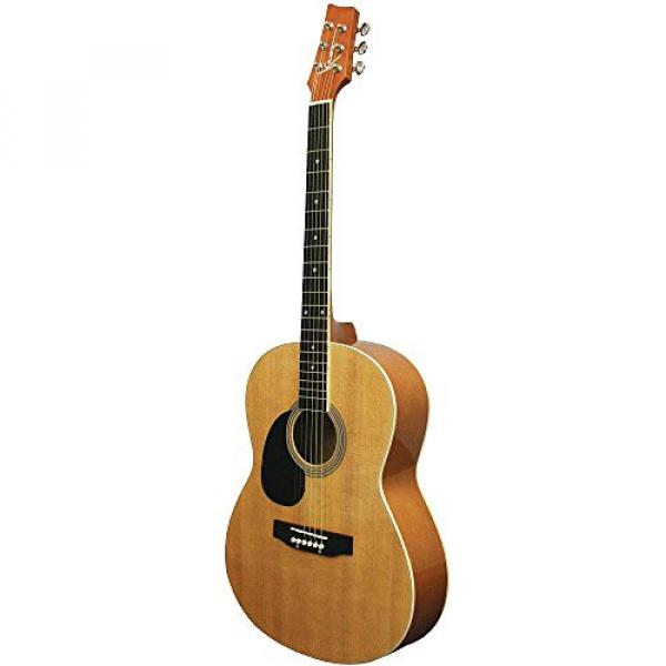 Kona 39&quot; Left Hand Lefty Parlor Size Acoustic Guitar W Bag &amp; Picks #1 image