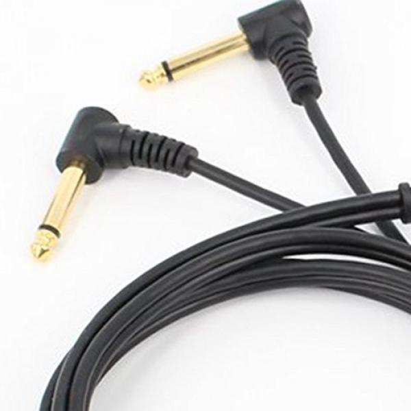 Lollipop 1.5M/5ft Electric Guitar Bass Patch Cable Amp,1/4&rdquo; 6.35mm Jack Male to 2 x 6.35mm Jack Male Stereo Audio Adapter Splitter Cable, Golden Plated #4 image