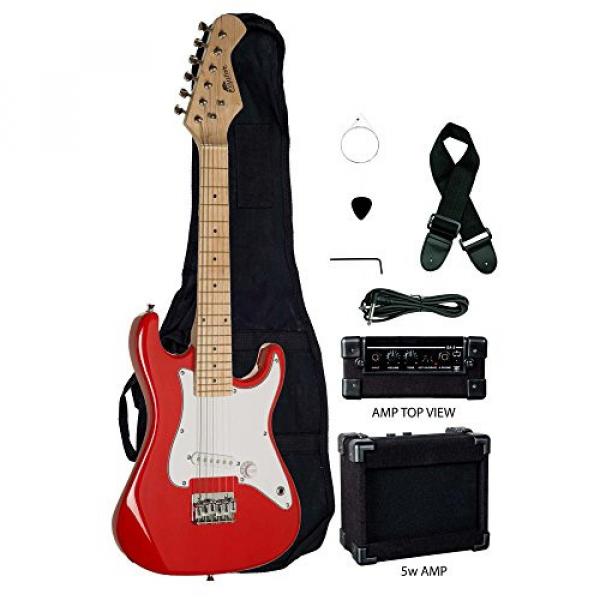 31&quot; martin acoustic guitars Kids martin d45 Child martin acoustic guitar Mini martin guitar strings acoustic ST guitar strings martin EP5 Starter Electric Guitar Package with 5 Watt Amp, Gig Bag, Strap, Cable and Picks by Raptor (Red) #1 image