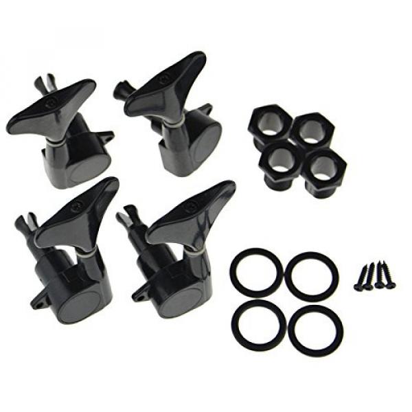 Black 2R2L Sealed Guitar Bass Tuners Tuning Pegs Tuners Machine Heads Tuning Keys #1 image