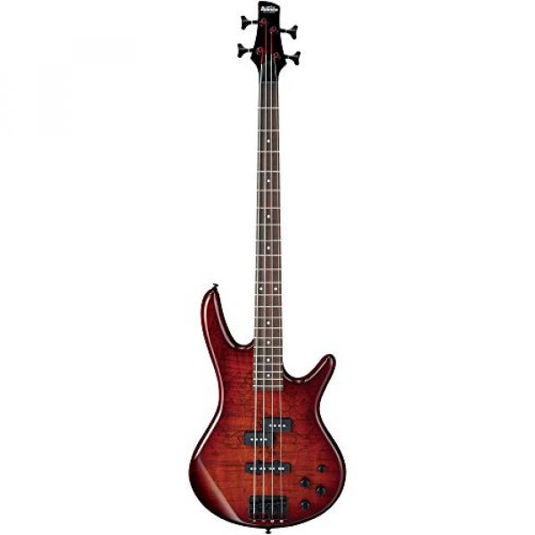Ibanez GSR200SM 4-String Electric Bass Guitar, GSR4 Maple Neck, Rosewood Fretboard, Charcoal Brown Burst #2 image