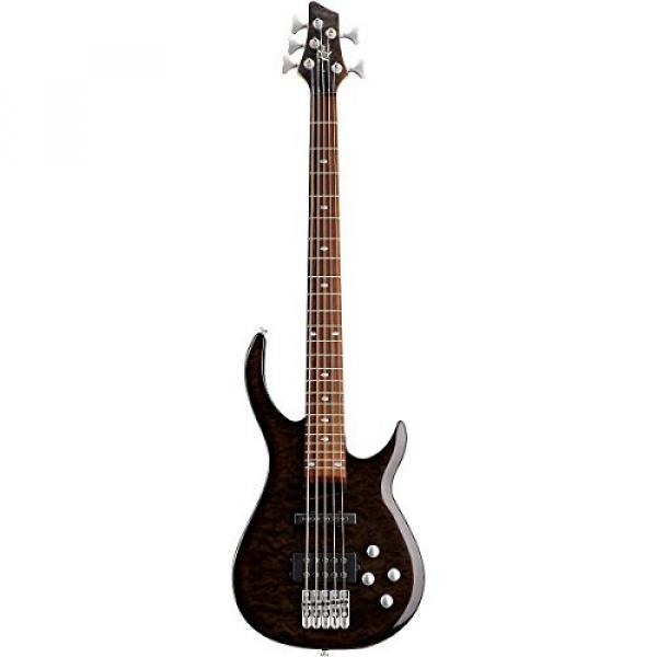 Rogue LX405 Series III Pro 5-String Electric Bass Guitar Transparent Black #3 image