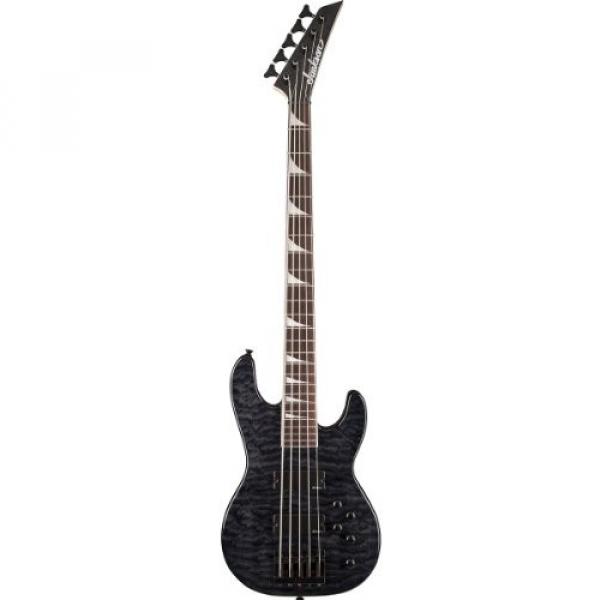 Jackson JS3V Concert Electric Bass Guitar, Basswood with Quilt Maple Top - Transparent Black #1 image
