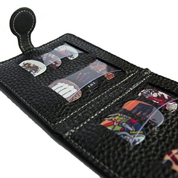 Pocket Sized Electric Acoustic Bass Guitar Accessory Plectrum Wallet Pouch with 12 Plectrums Included #3 image