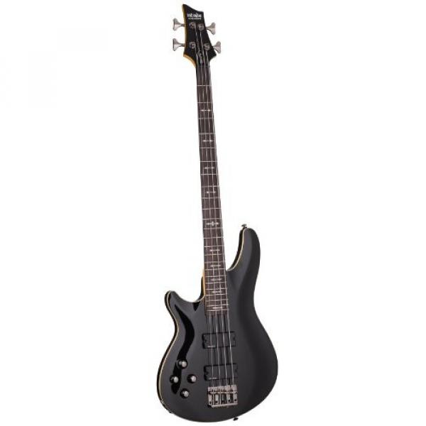 Schecter OMEN-4 Left Handed 4-String Bass Guitar, Black #1 image