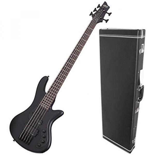 Shecter 2523 STILETTO STEALTH-5 Bass Guitar w/ Hardshell Case #1 image