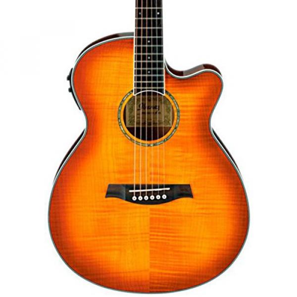 Ibanez AEG20II Flamed Sycamore Top Cutaway Acoustic-Electric Guitar Vintage Violin #1 image