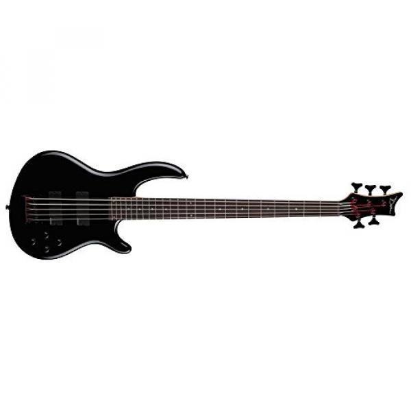 Dean E5 EMG CBK Edge 5-String Bass Guitar with EMGs, Classic Black #1 image
