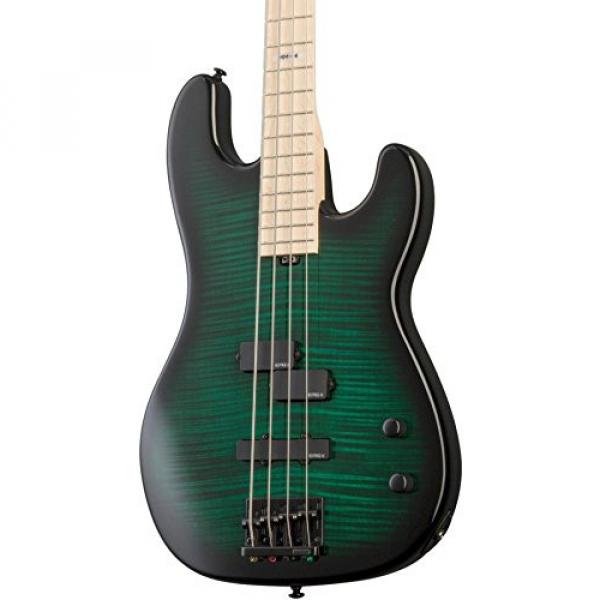 ESP LMM4FMDSTGSB Bass Guitar, Dark See Thru Green Sunburst #5 image