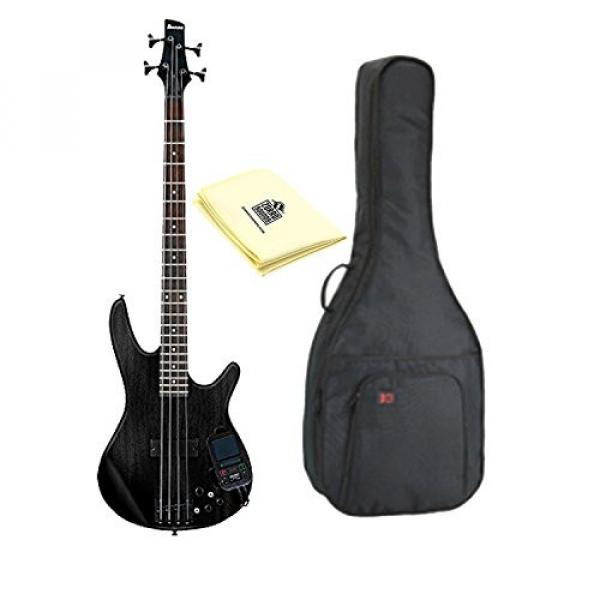 Ibanez SRKP4 Electric Bass Guitar with built in Kaoss Pad with Kaces KQA-120 GigPak Acoustic Guitar Bag and Custom Designed Instrument Cloth #1 image