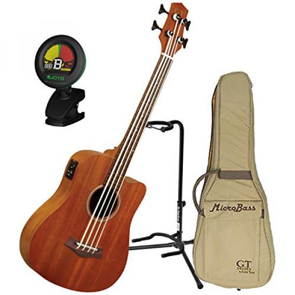 Goldtone M Bass Microbass Fretless Short-Scaled Acoustic Electric Bass w/ Gig Bag, Stand, and Tuner #1 image