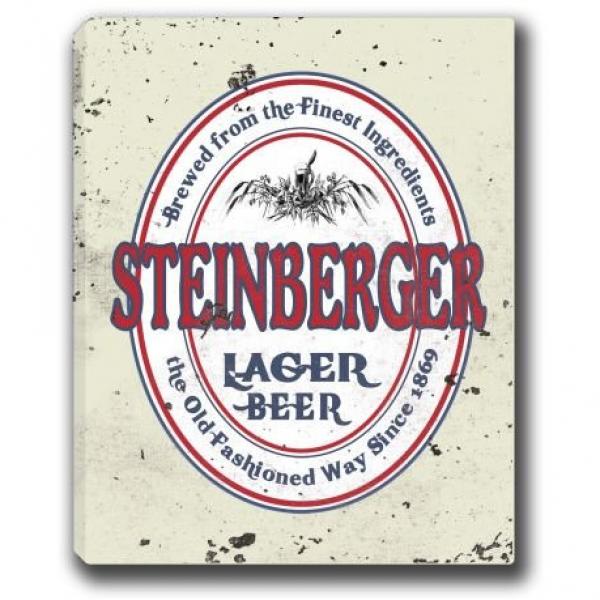 STEINBERGER Lager Beer Stretched Canvas Sign - 16&quot; x 20&quot; #1 image