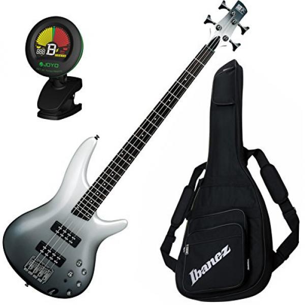 Ibanez SR300E 4-String Pearl Black Fade Metallic Electric Bass w/ Gig Bag and Tuner #1 image