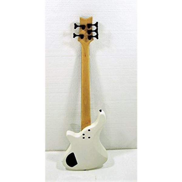 5 String Electric Bass, Fretted, Matte White Polish #3 image