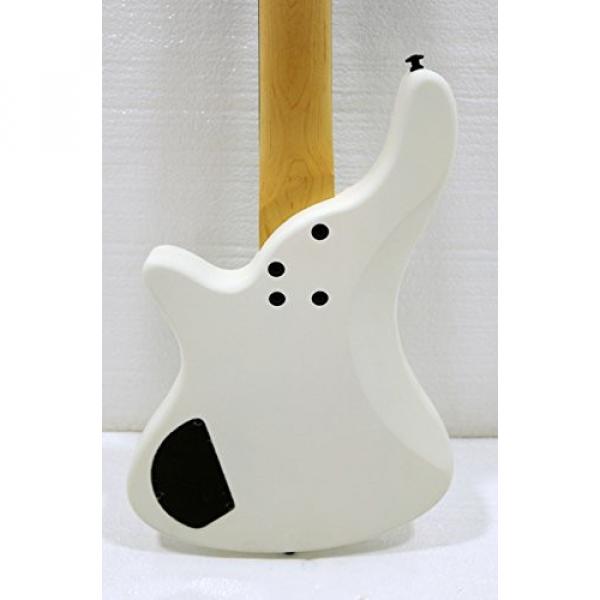 5 String Electric Bass, Fretted, Matte White Polish #4 image