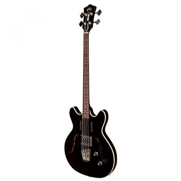 Guild Starfire Bass Guitar with Case, 12 Pick Sampler, &amp; GoDpsMusic Polish Cloth, Black #3 image