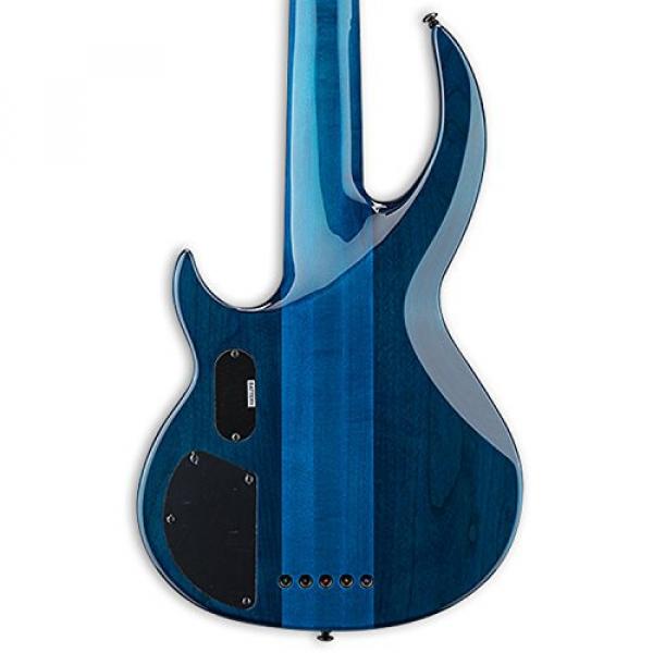 ESP LBB1005QMBLKAQ-KIT-1 Bunny Brunel Signature Series BB-1005 QM 5-String Electric Bass, Black Aqua #5 image