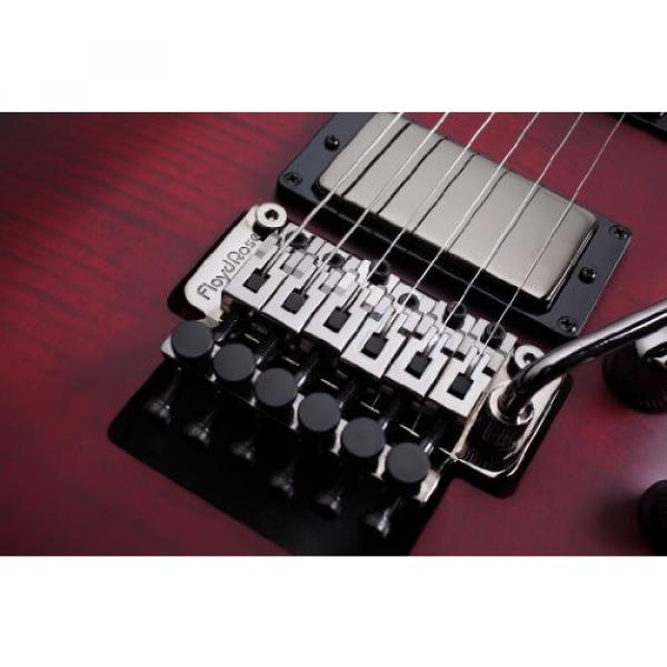 Schecter Hellraiser C-1FR Extreme Left Handed 6-String Electric Guitar, Crimson Red Burst Satin #2 image