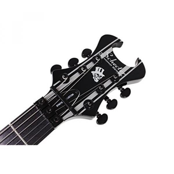 Schecter Guitar Research Synyster Gates Custom Electric Guitar - Black with Silver Pinstripes #3 image