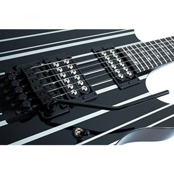 Schecter Guitar Research Synyster Gates Custom Electric Guitar - Black with Silver Pinstripes #5 image