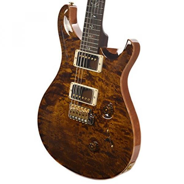 PRS CME Wood Library Custom 24 10 Top Quilt Black Gold w/Pattern Regular Neck #2 image