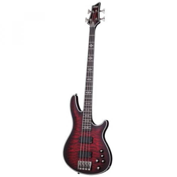 Schecter Hellraiser Extreme-4 4-String Bass Guitar, Crimson Red Burst Satin #1 image