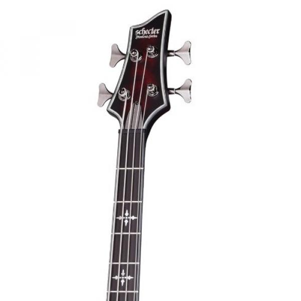 Schecter Hellraiser Extreme-4 4-String Bass Guitar, Crimson Red Burst Satin #2 image