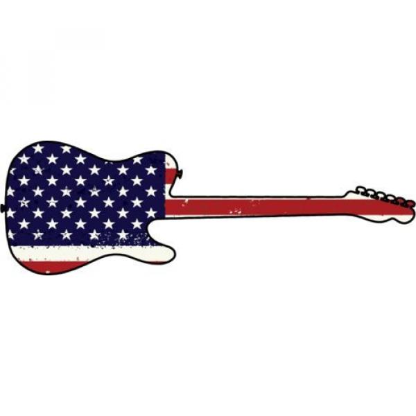 GUITAR American Flag Music Vinyl Decal - Great for Truck Window Car Bumper Sticker - Perfect Music Teacher , Fan or Band Member Gift, Made in the USA #1 image