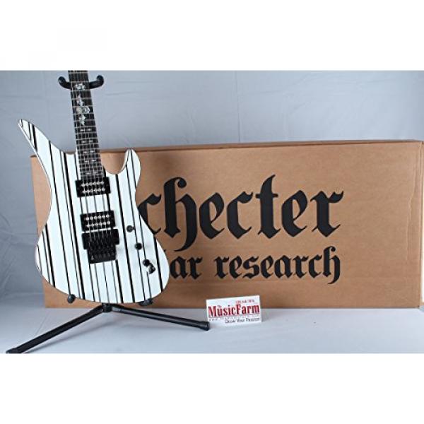 Schecter Synyster Gates Custom White w/ Black Stripes Electric Guitar #1 image
