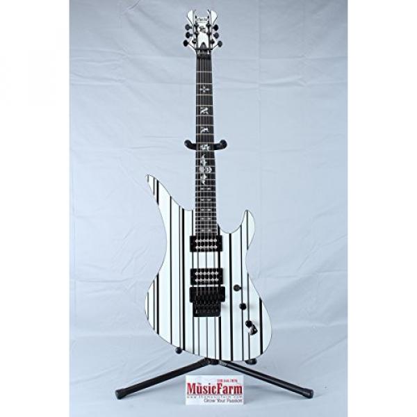 Schecter Synyster Gates Custom White w/ Black Stripes Electric Guitar #2 image