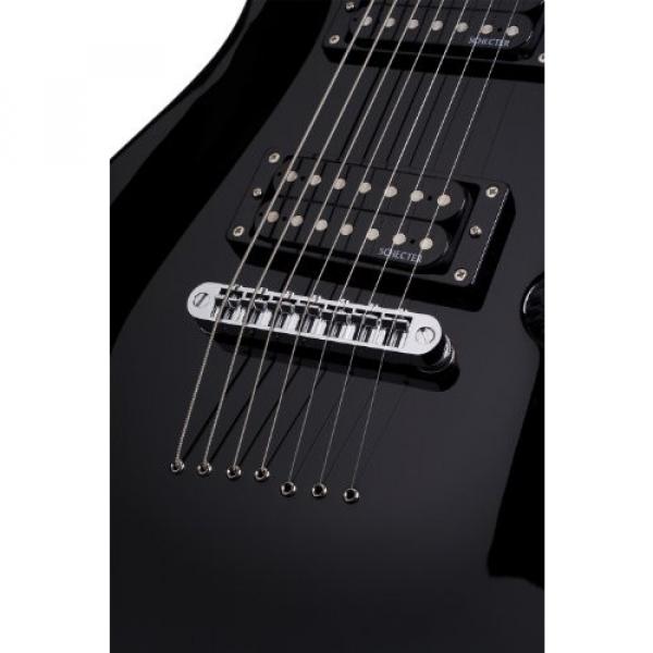 Schecter Omen-7 7-String Electric Guitar (Gloss Black) #3 image