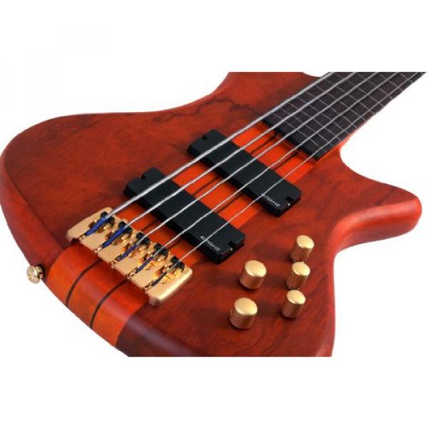 Schecter Stiletto Studio-5 Fretless Electric Bass (5 String, Honey Satin) #6 image