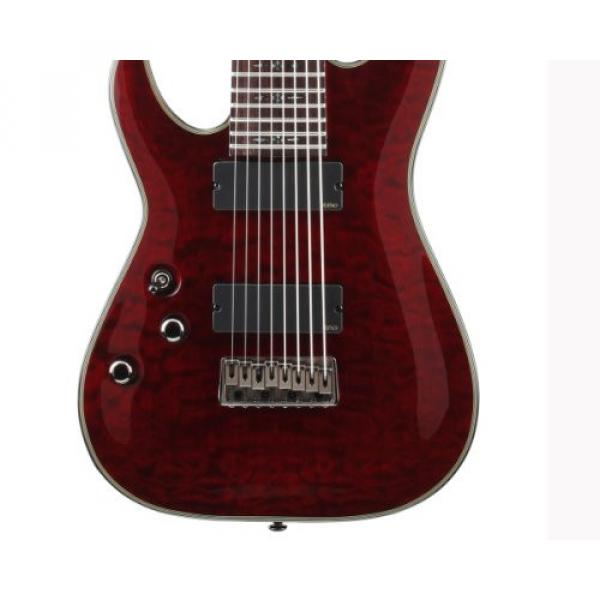 Schecter Damien Elite-8 Left Handed Eight String Electric Guitar - Crimson Red #5 image