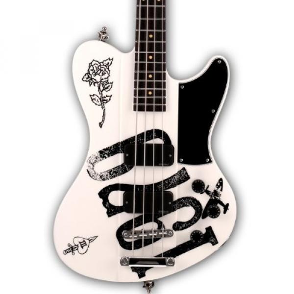 Schecter Simon Gallup UltraBass 4-String Bass Guitar, Black/White #2 image