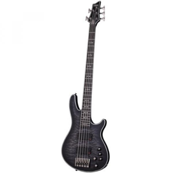 Schecter Hellraiser Extreme-5 5-String Bass Guitar, See-Thru Black Satin #1 image