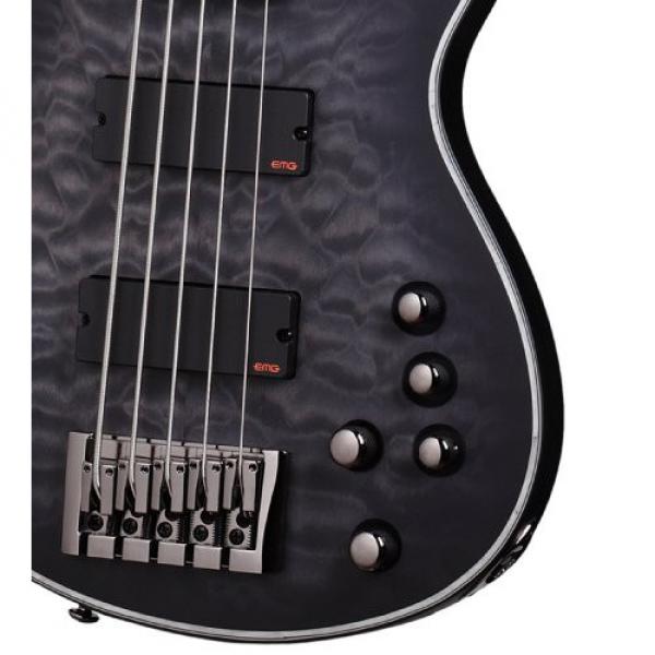 Schecter Hellraiser Extreme-5 5-String Bass Guitar, See-Thru Black Satin #3 image