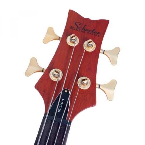 Schecter Stiletto Studio-4 Electric Bass (4 String, Honey Satin) #4 image