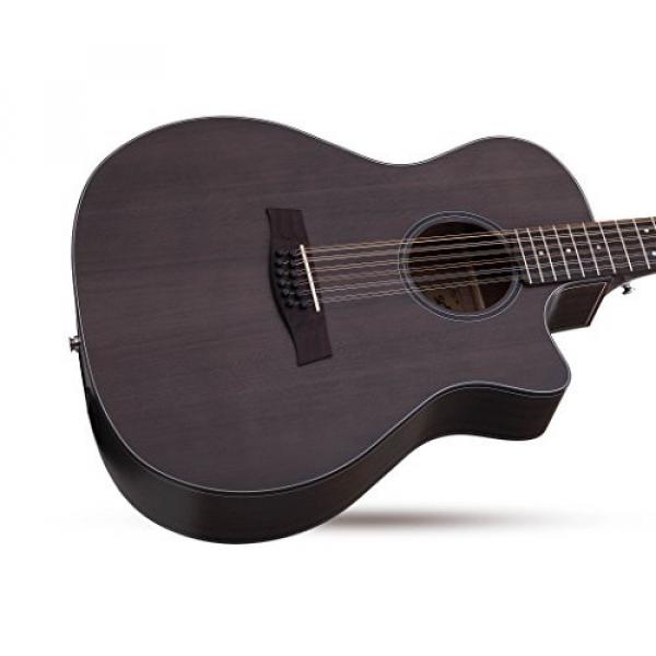 Schecter 3714 12-String Acoustic-Electric Guitar, Satin See-Thru Black #3 image
