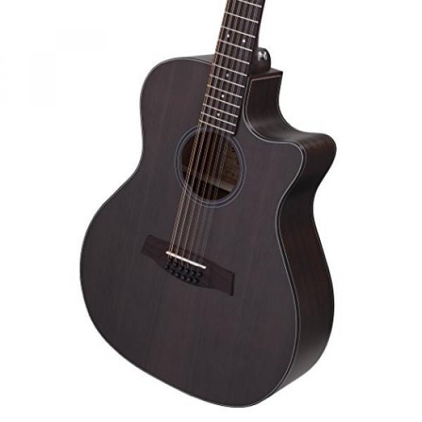 Schecter 3714 12-String Acoustic-Electric Guitar, Satin See-Thru Black #5 image