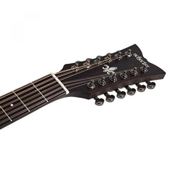 Schecter 3714 12-String Acoustic-Electric Guitar, Satin See-Thru Black #7 image