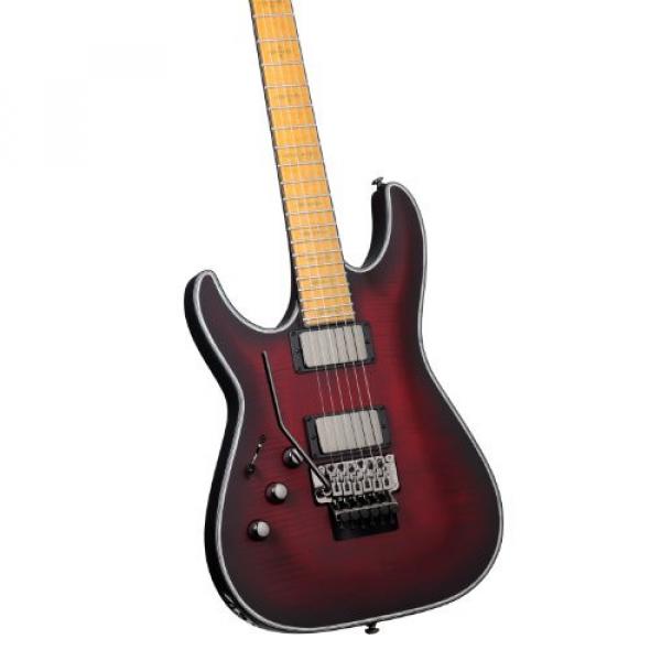 Schecter Hellraiser C-1FR Extreme Left Handed 6-String Electric Guitar, Crimson Red Burst Satin #3 image