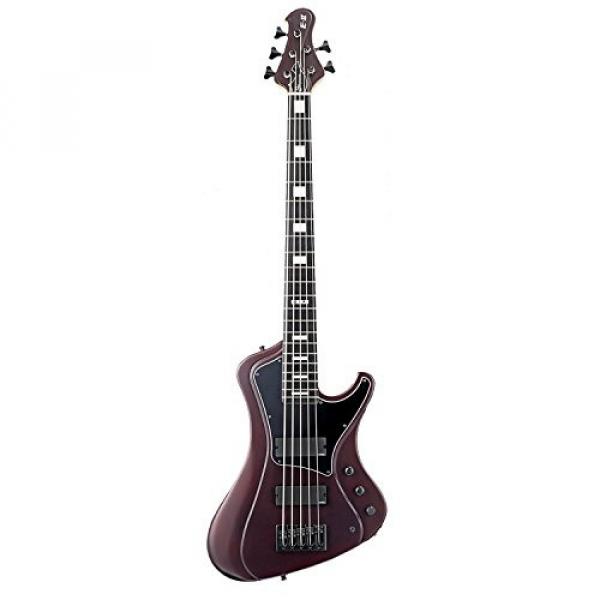 ESP EIISTREAMSL5DMRS Bass Guitar, Deep Red Metallic Satin #5 image