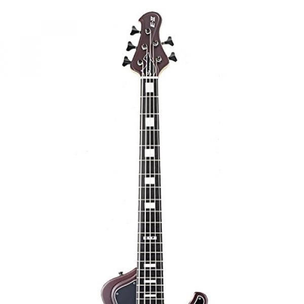 ESP EIISTREAMSL5DMRS Bass Guitar, Deep Red Metallic Satin #6 image
