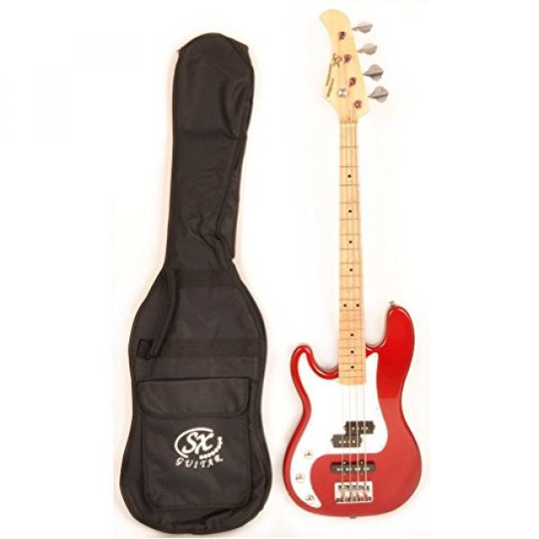 SX Ursa 3 JR MN ALDER CAR Left Handed 3/4 Size Bass Guitar with Bag #1 image