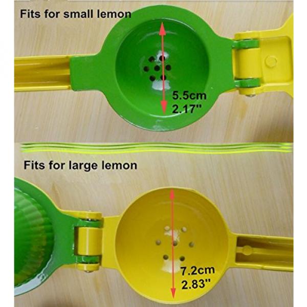 Lemon Squeezer | Premium Quality Metal Lemon Lime Squeezer | Manual Citrus Press Juicer | Fruit Press Works for Limes and Oranges No Pulp or Seeds | 2-Bowl-in-1 #4 image