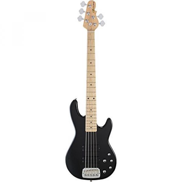 G&amp;L Tribute M2500 5-String Electric Bass Gloss Black Maple Fretboard #2 image