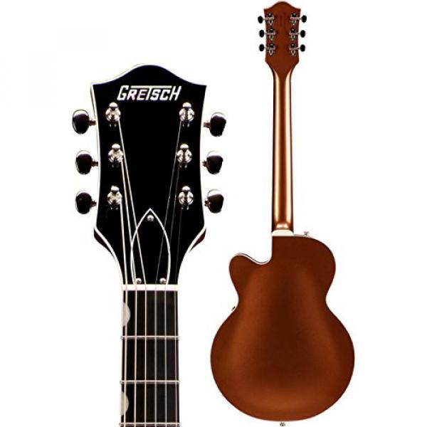 Gretsch Guitars G6112TCB-JR Center-Block Semi-Hollow Electric Guitar LTD 2-Tone: Jaguar Tan/Copper Metallic #4 image